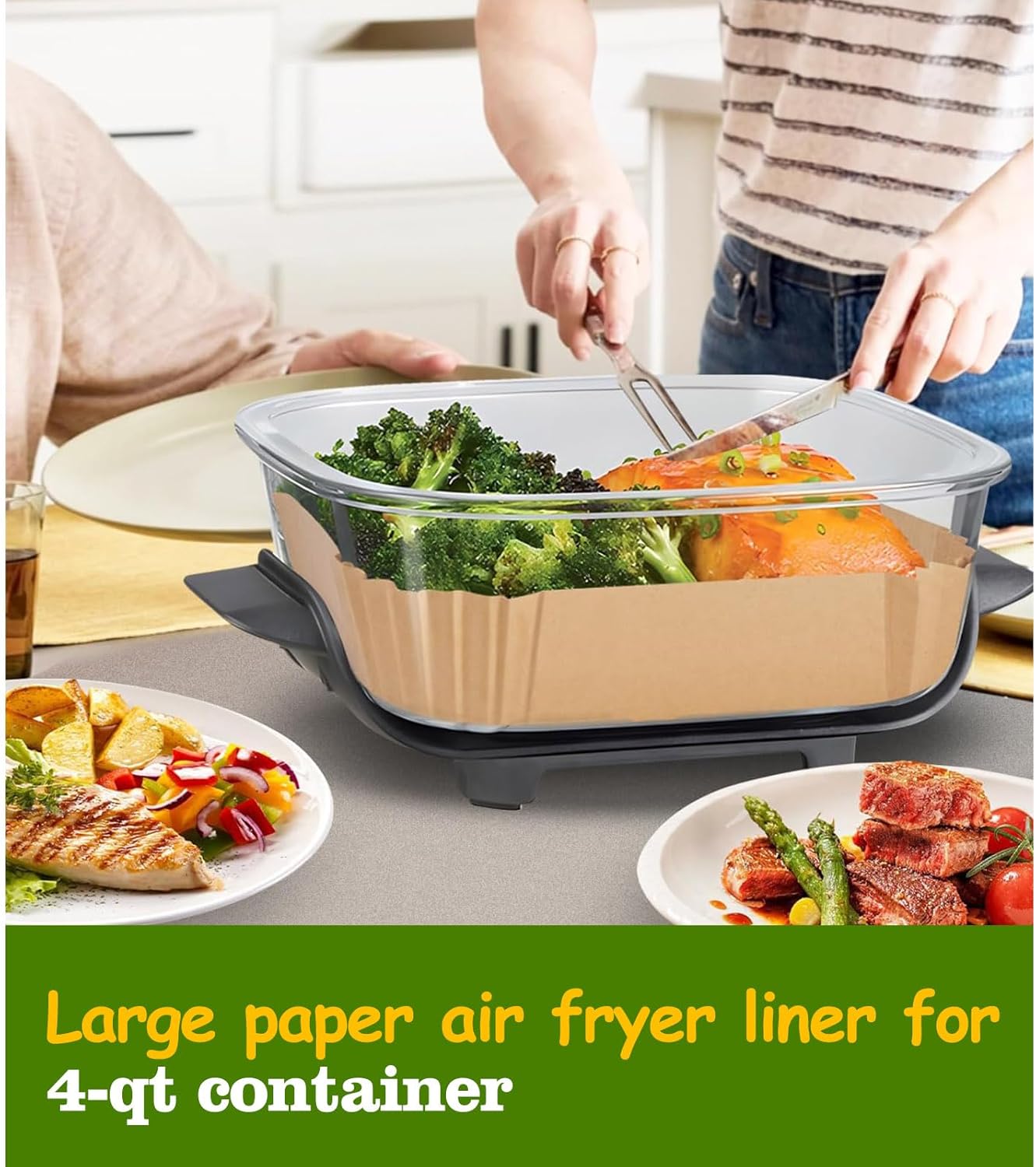 Ninja Air Fryer Liners - 250 Pcs Parchment Paper Accessories for Crispy Cooking