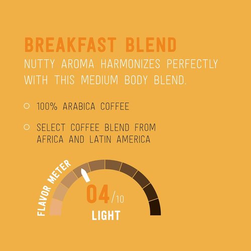 Happy Belly Light Roast Coffee Pods - Breakfast Blend for Keurig 2.0 | 100 Count