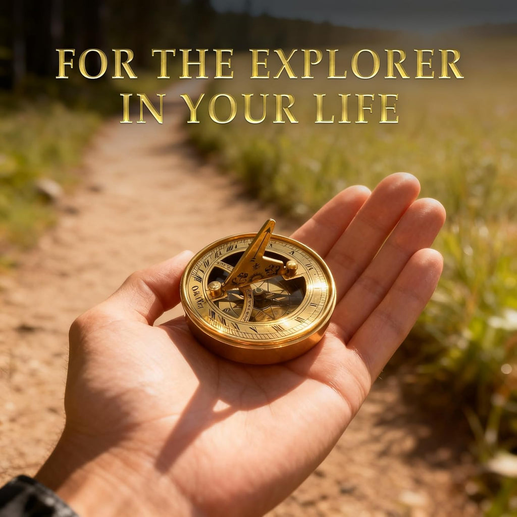 OakiWay Anniversary Sundial Compass - Unique Gift for Him or Her | Perfect for 20th, 25th, 40th, 50th Celebrations