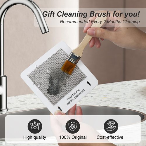 WELLTINO Ceramic Ozone Plates 2 Pack, Perfect 4.5-inch x 4.5-inch Replacement Ozone Plate, Washable Ozone Plate Comes with a Brush.