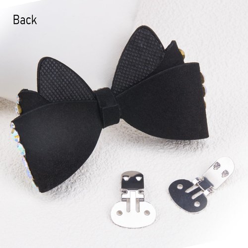KOOBOOK Sparkly Rhinestone Bow Shoe Clips - Fashionable Shoe Decorations for a Dazzling Look (2 Pcs)