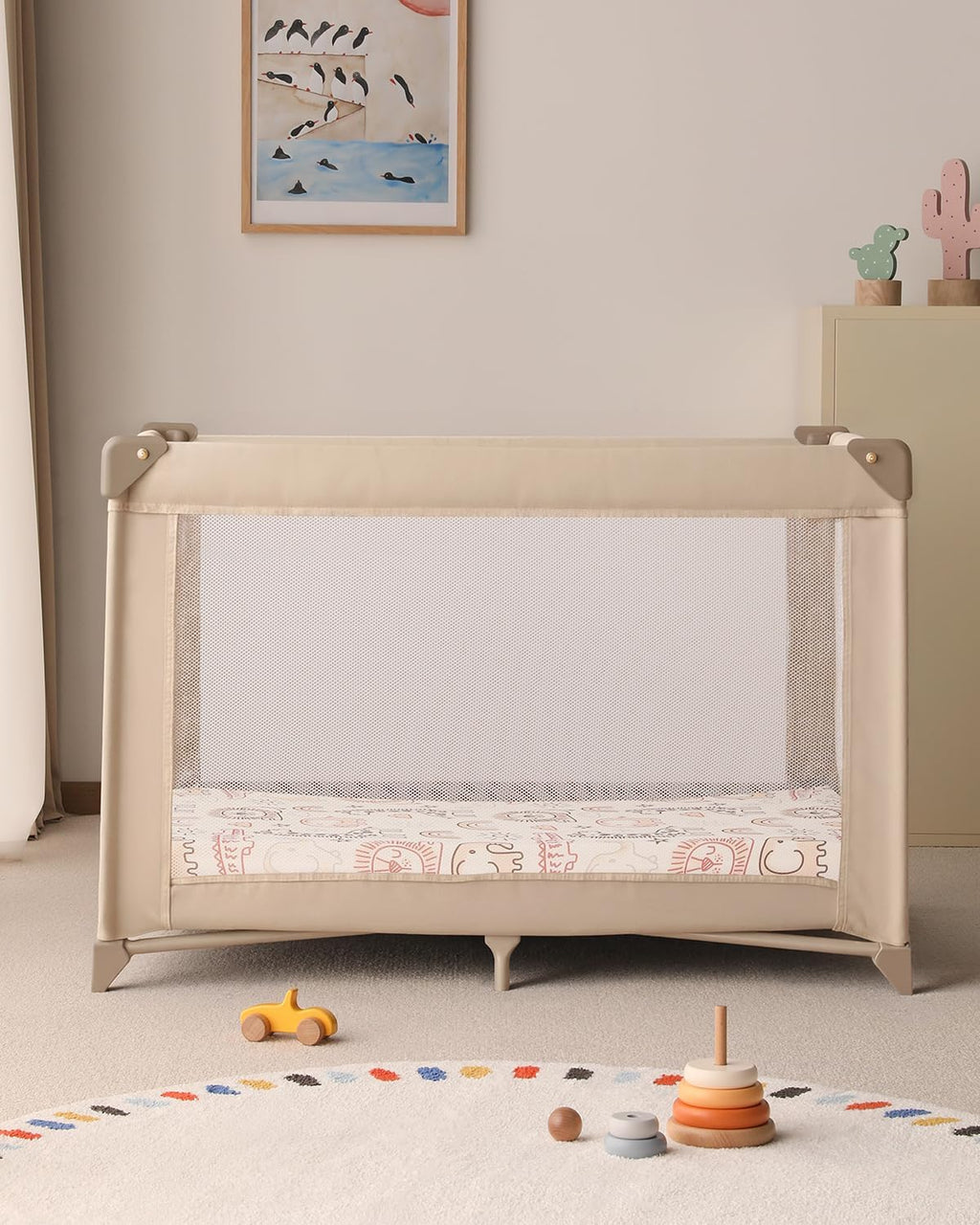 Yoofoss Baby Pack and Play Sheets - Ultra Soft 2-Pack Fitted Mini Crib Sheets | 38x26, Neutral Animal Design
