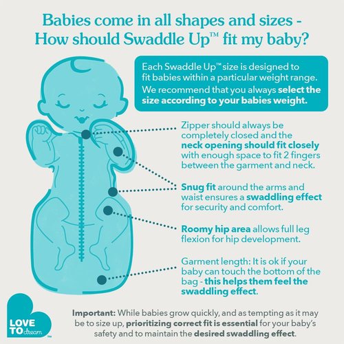 Love To Dream Swaddle UP - Baby Sleep Sack for Newborns | Self-Soothing Design, Snug Fit, Gray, Small (8-13 lbs)
