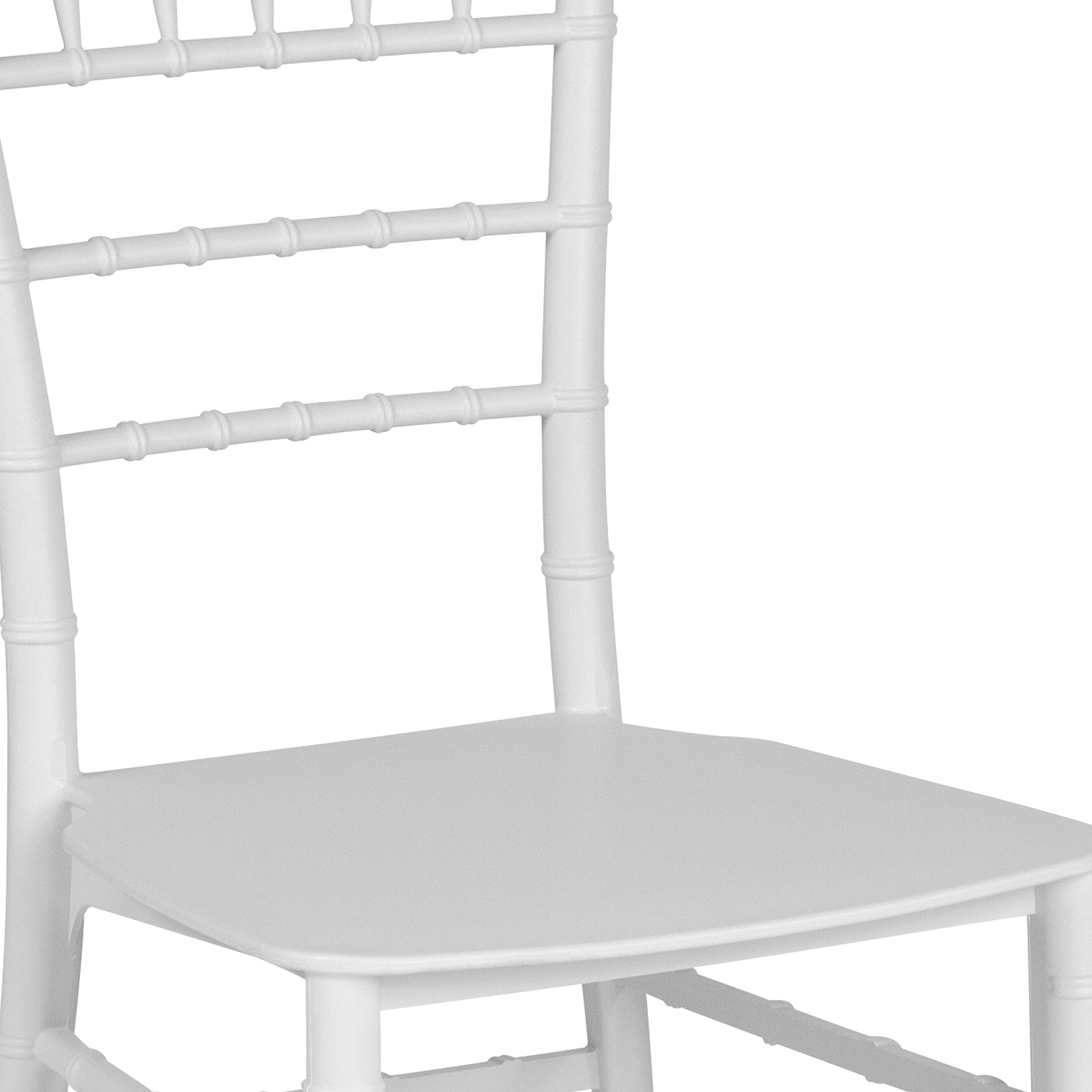 Flash Furniture HERCULES Series White Resin Stacking Chiavari Chair