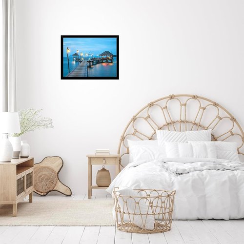 JCJMY Puzzles Frame - Black Wall Hanging for 15x21.25" Photos & Canvas | Shatter-Resistant Plexiglass