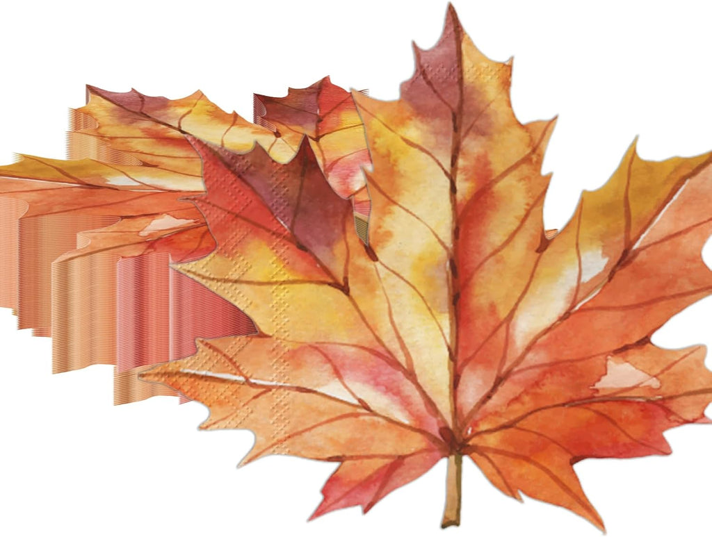 Regine Switzerland 40-Piece Fall Leaves Napkin Set - Perfect for Thanksgiving Decor & Autumn Gatherings