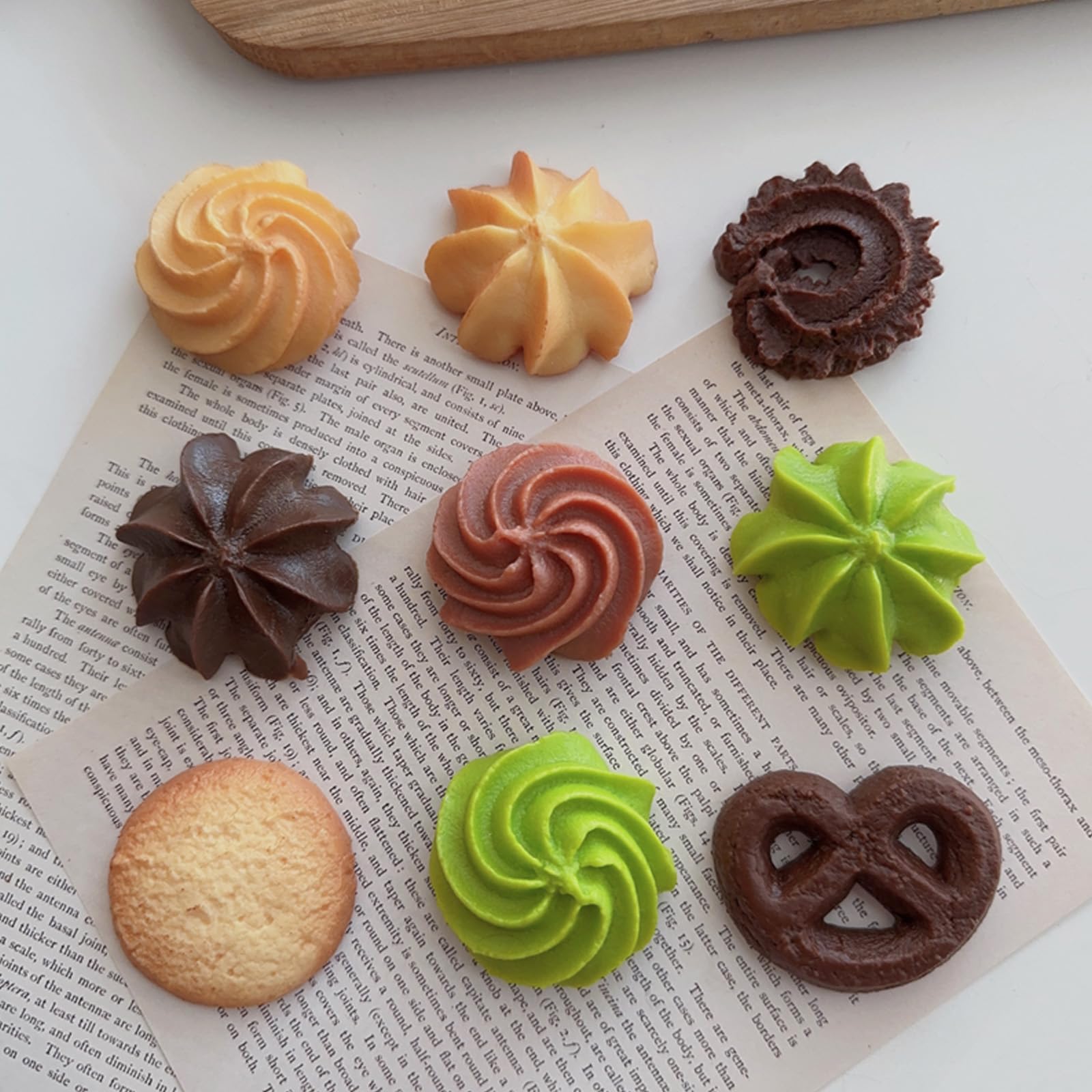 Cookie Silicone Molds, Donut Caramel Cookie Chocolate Molds, Biscuit Fondant Baking Molds for Cake Decoration Cupcake Topper Candy Butter Sugar Craft Jelly Mousse Gum Paste Clay Resin