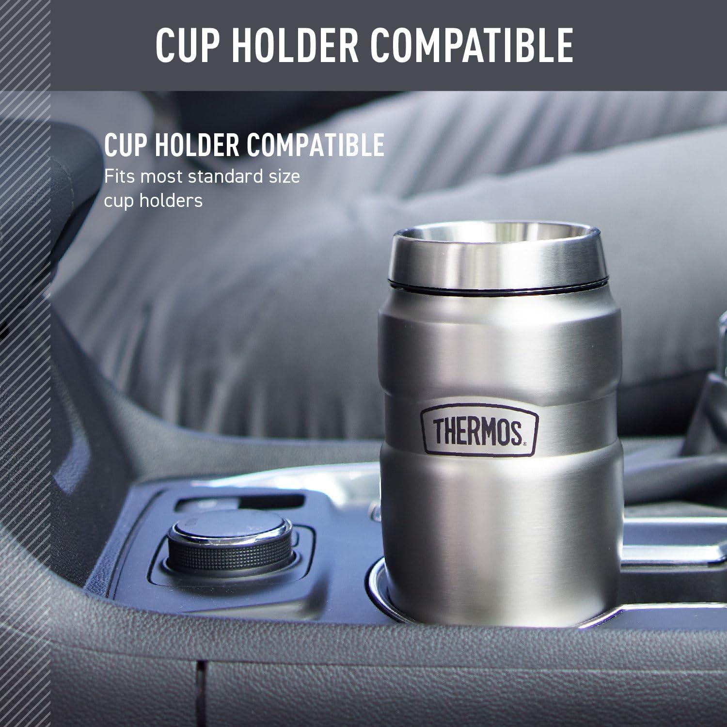 THERMOS Stainless King Vacuum-Insulated Tumbler - 16oz Army Green | Leak-Proof Coffee Cup for Hot & Cold Drinks