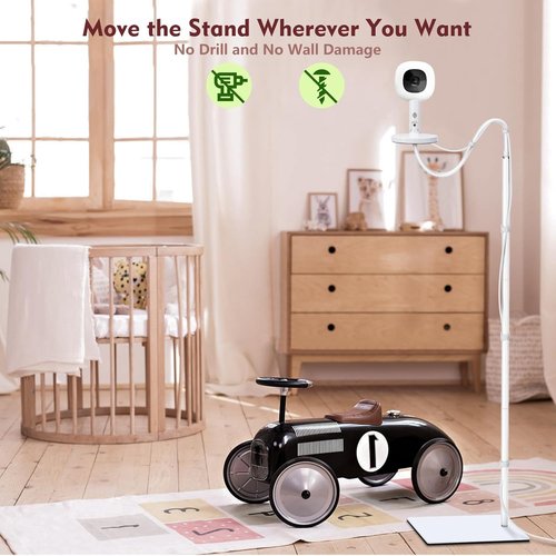 HelloBaby Baby Monitor Floor Stand - Adjustable Height 37.4"-69" | Universal Camera Mount for Nursery Safety