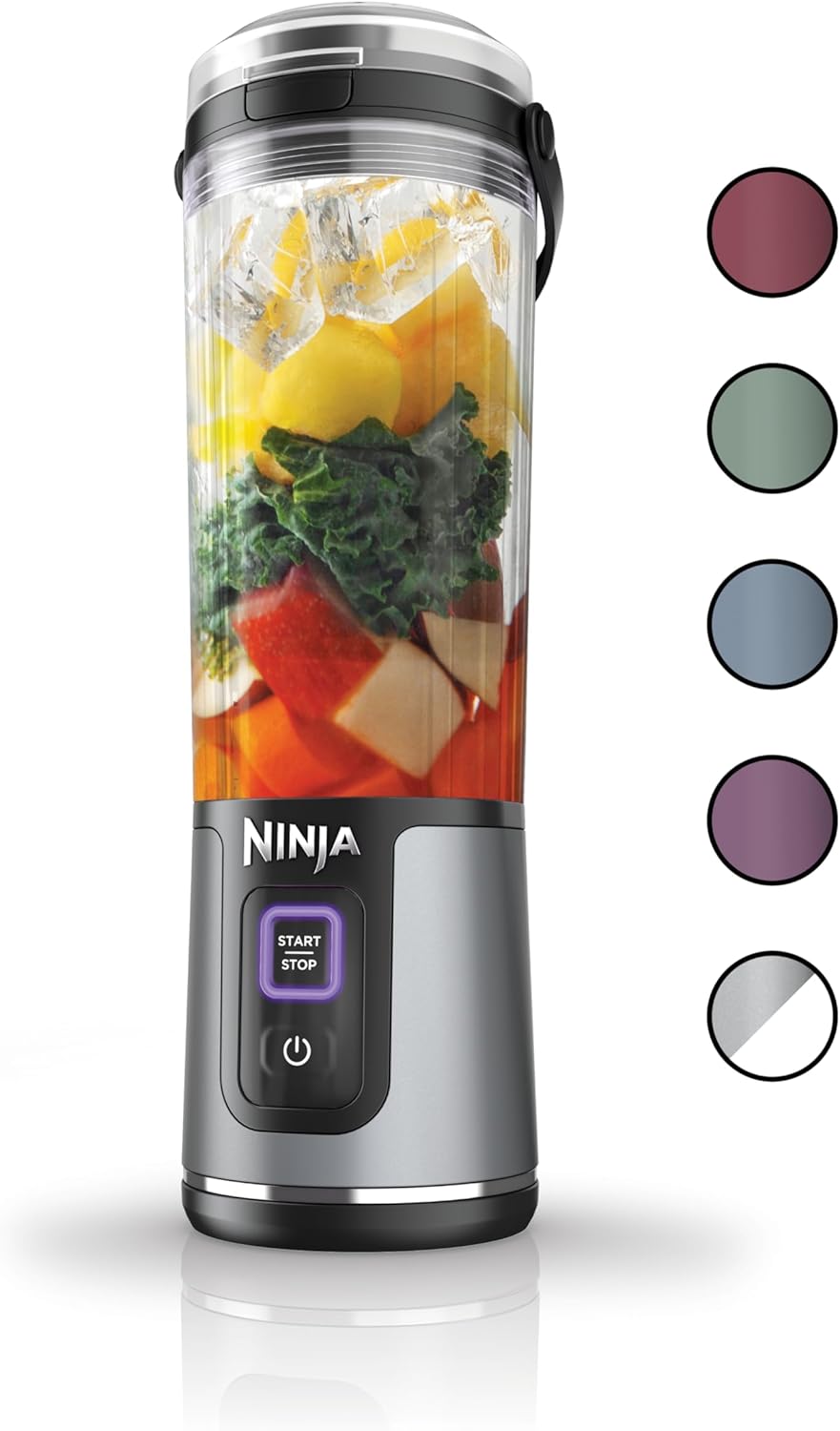 Ninja BC151BK Portable Blender - Cordless 18oz Personal Blender for Smoothies & Shakes | BPA Free, Leakproof, USB-C Rechargeable, Black