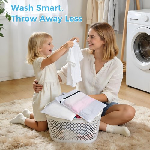 BAGAIL Mesh Laundry Bags - Ideal for Intimates, Lingerie & Delicates | Set of 6 (3 Large, 3 Medium)