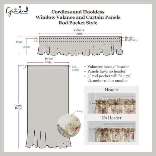 Greenland Home Astoria Semi-Sheer Window Valance – Decorative Treatment for Living Room, Bedroom, or Kitchen, 84 W x 19 L, Spice