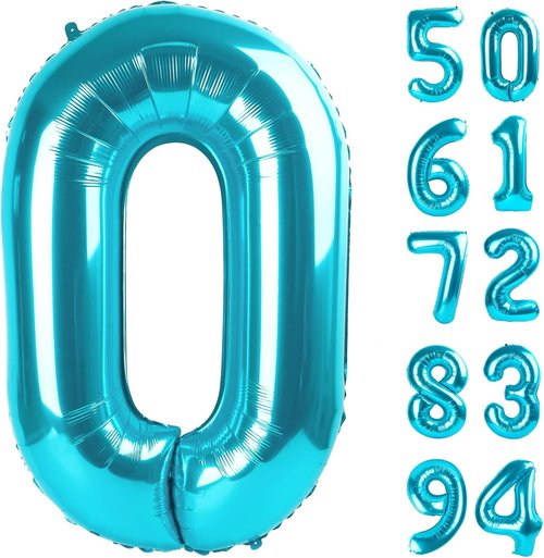 Blue 40-Inch Number Balloon | Celebrate Milestones with Stunning Birthday Decorations