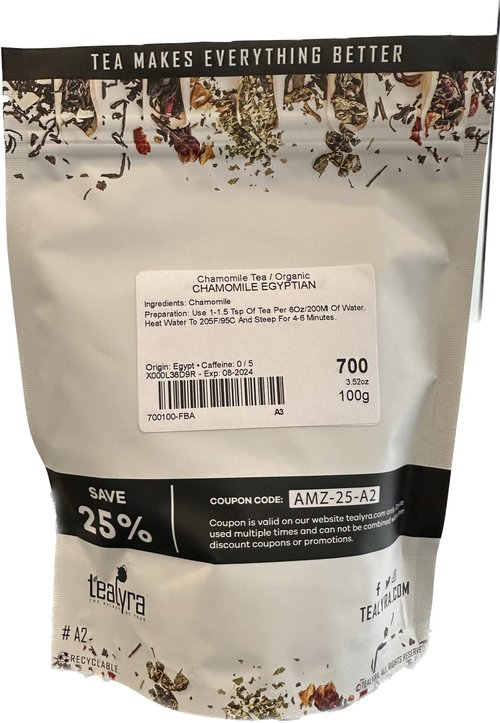 Tealyra - Egyptian Chamomile Tea - Pure Herbal Tea - Natural Bedtime Tea - Caffeine-Free - Relaxing Herbal Remedy - 225g (8-ounce)