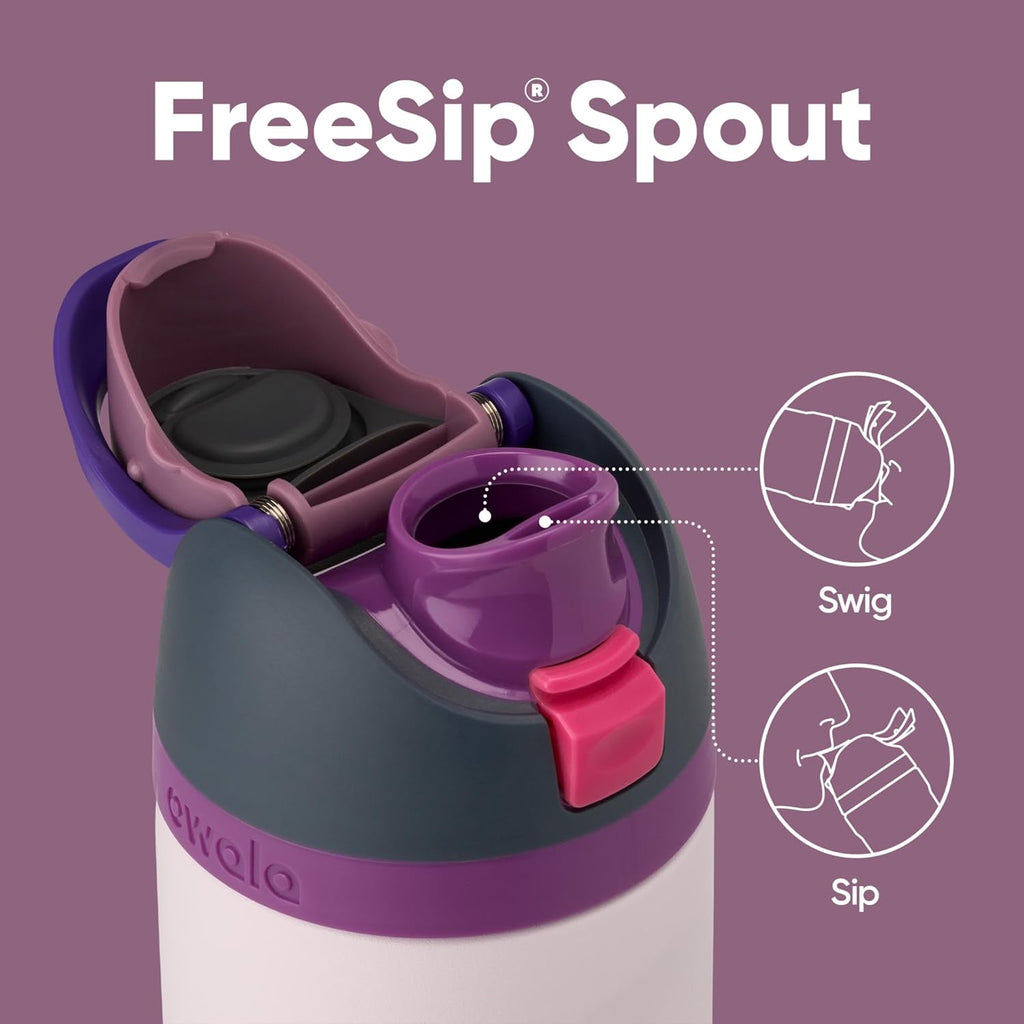 Owala FreeSip Insulated Stainless Steel Water Bottle - 24 oz BPA-Free with Straw | Dreamy Field Design for Sports & Travel