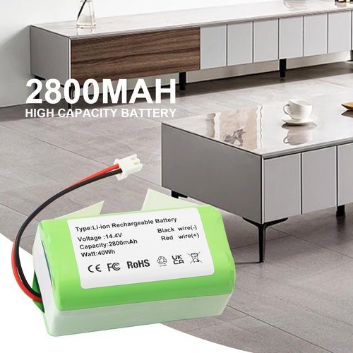 RVBAT85005 RVBAT85004 RVBAT850 Battery Replacement for Shark RV2310 RV2310AE RV2302AE RV2303AE UR2360S AV2501AE RV240BLXUS RV2520AOUS RV2310CDUS RV2310CGUS RV251WAOUS RV2520AFUS RV2520AFOUS RV2520AZUS