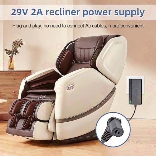 Recliner Chair Power Adapter with Extension L Shape Cable Cord for Lift Chair, Recliner Sofa, Recliner Couch, 29V Power Supply Compatible with Most Makes & Models FS2900-2000 ZB-H290020A-C ZBPOWER ﻿