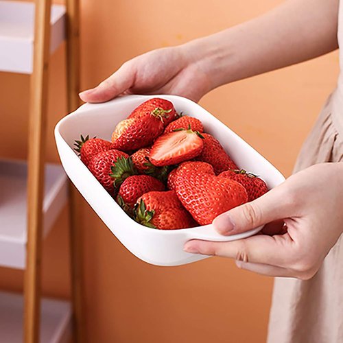 Foraineam Bakeware Set - 4 Pieces White Porcelain Baking Dishes | 7.5 x 5 Inch Rectangular Pans for Everyday Use