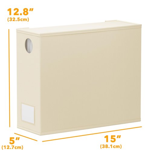 SpaceAid 12 Pack Bed Sheet Organizers and Storage, Foldable Organizer for Linen Closet, Set Folder Keeper With Window XL (Queen & King Size) Bedding Container (Beige)