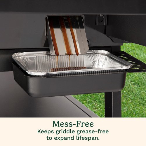 Cuisinart Heavy-Duty Aluminum Grease Tray Liners - 10-Pack Disposable Drip Trays for Griddles & Grills
