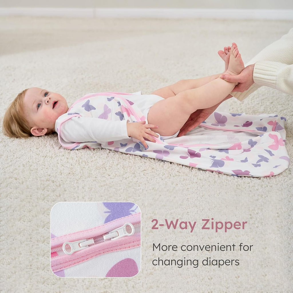 Yoofoss Baby Sleep Sack | 100% Organic Cotton Wearable Blanket for 18-24 Months | 3-Pack, Comfy & Lightweight