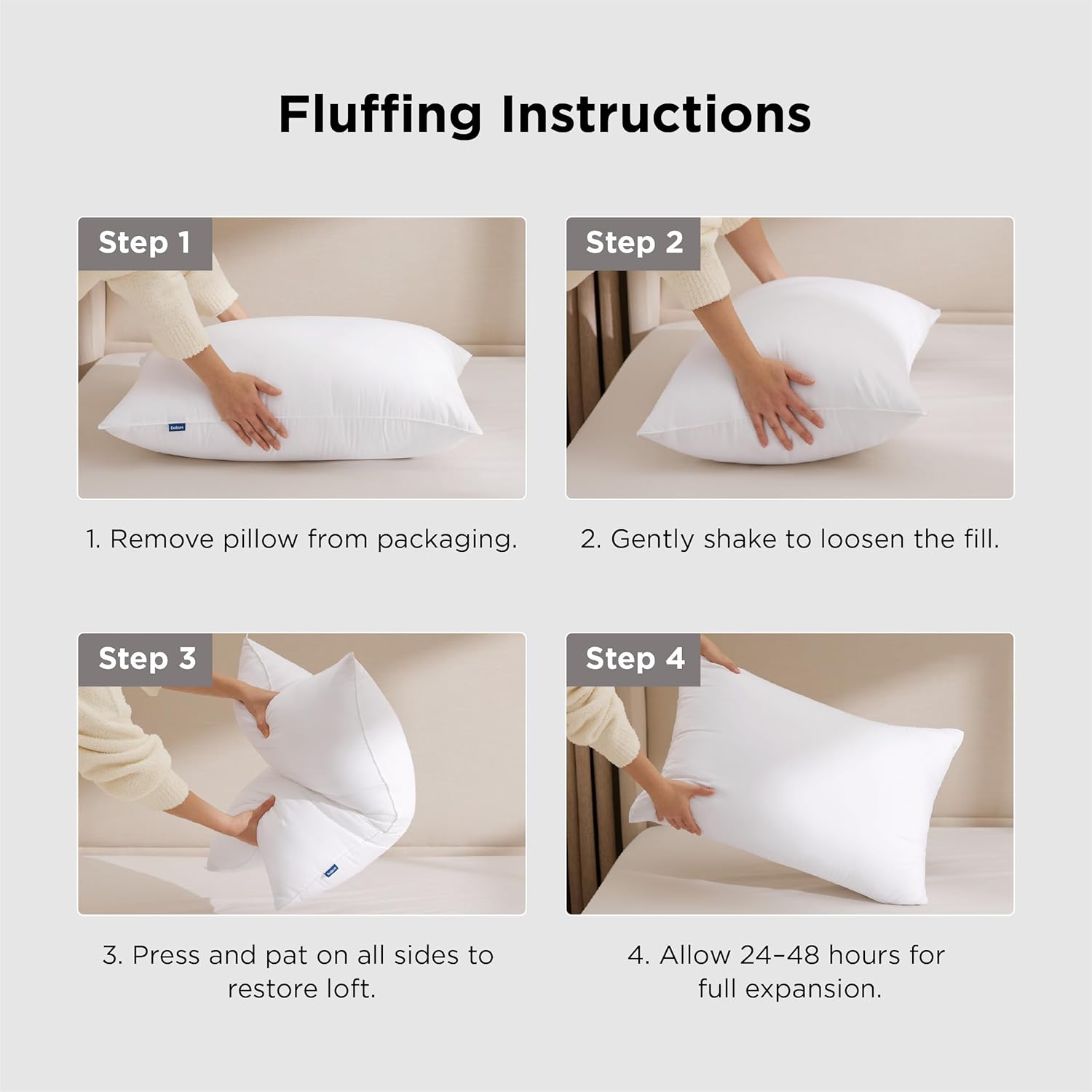 Bedsure Queen Size Pillows Set of 2 - Soft Down Alternative Hotel Collection for All Sleepers | 28"x19", White
