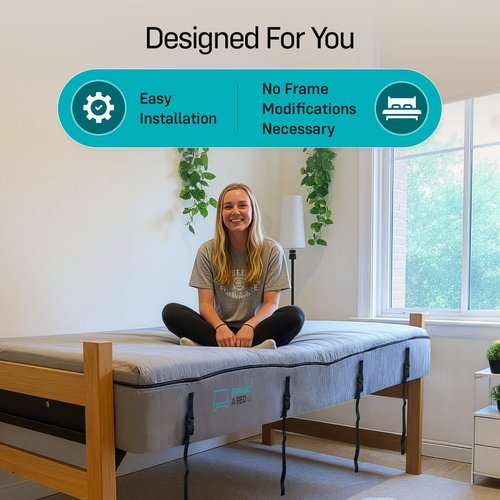Expand a Bed 3 Inch Twin XL Mattress Topper - Lumbar Support for Back Comfort & Better Sleep | Breathable Medium-Firm Cooling Gel Memory Foam with Washable Cover