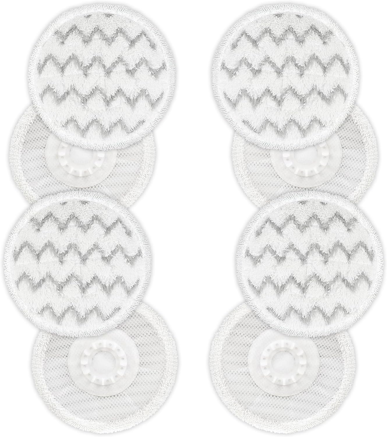 VIEWALL Steam Mop Pads - Replacement for Shark S8000 Series | Soft Washable Scrub Pads, 8 Pack