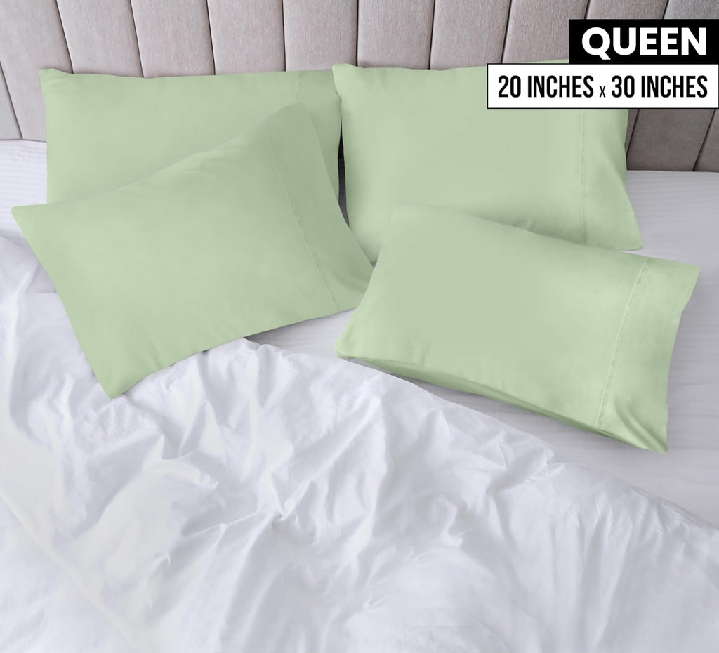 Utopia Bedding Queen Pillow Cases - Soft Brushed Microfiber - Pack of 4 | Fade Resistant 20 X 30 Inches (Sage)