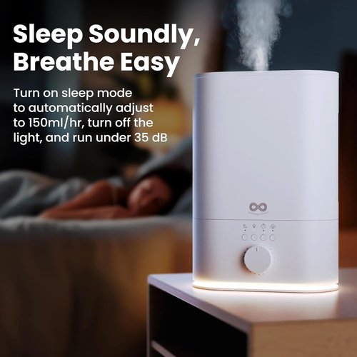 Everlasting Comfort 6L Humidifier - High Mist Output & 60 HR Runtime | Easy Clean Ultrasonic for Home & Baby