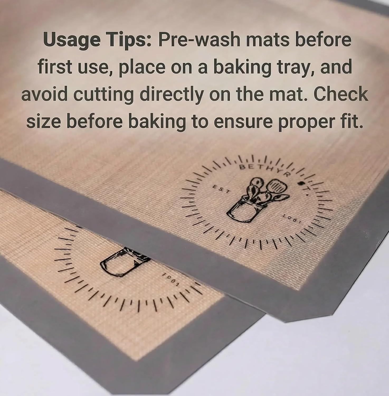Silicone Baking Mats - Non-Stick Baking Sheet Liners | Oven Safe, 16 x 24 Inch, Pack of 2