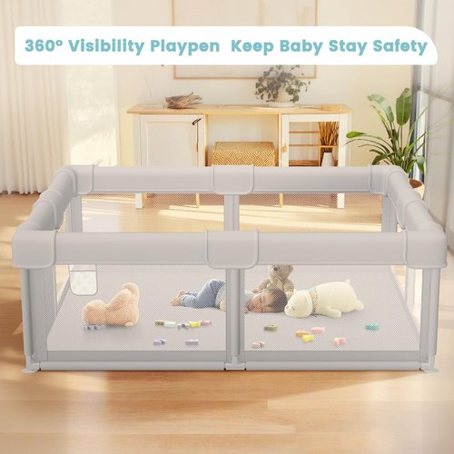 Besuhot Baby Playpen - Sturdy Safety Playard for Babies & Toddlers | 50x50 Indoor & Outdoor Activity Center