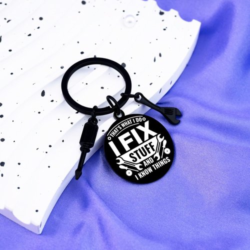 Cool Mechanic Gifts - Unique Keychain for Maintenance Men | Perfect for Handyman, Carpenter, and Dad