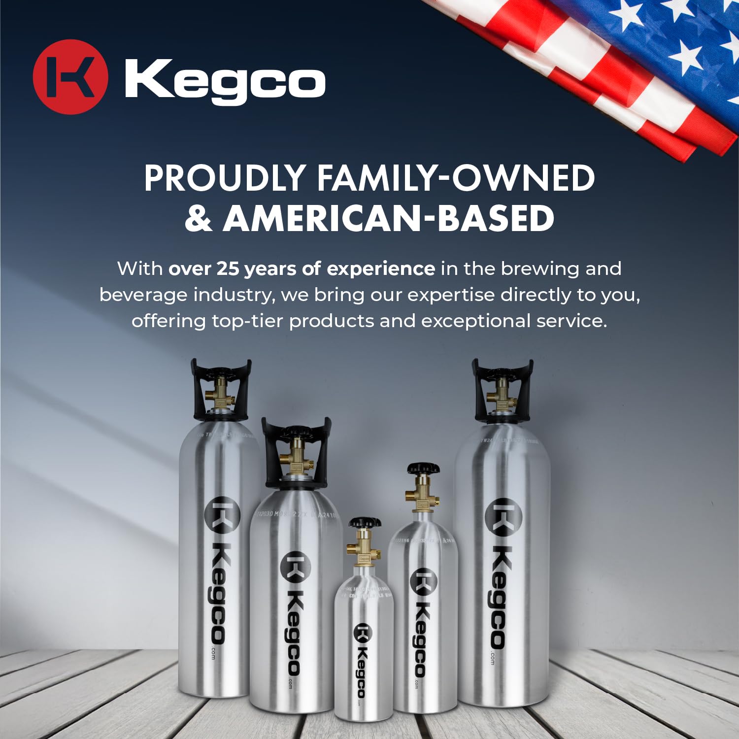 Kegco 2.5 lb. Aluminum Tank Co2 Cylinder