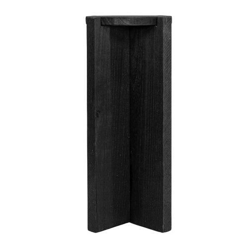 Creative Co-Op Paulownia Wood Round Accent Table, Black
