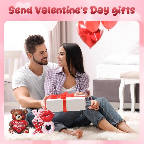 Wesiti 2 Pcs Valentines Day Wooden Bear Decorations Bear Figurines XOXO Tabletop Happy Valentine's Day Table Centerpiece Decorations for Home Indoor Anniversary Wedding Decor Gifts for Him Her