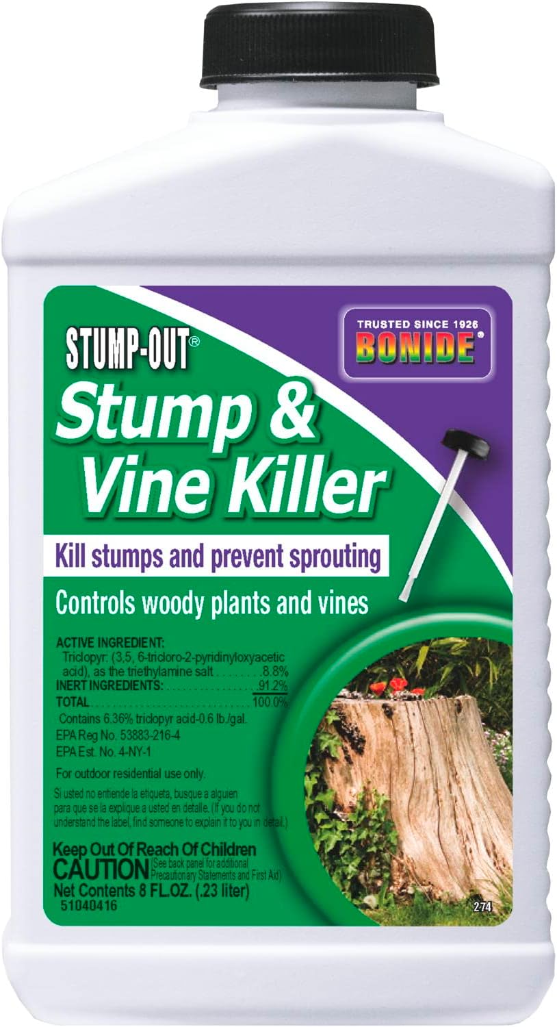 Stump-Out Stump & Vine Killer - Fast-Acting 8 oz Concentrate with Applicator for Home Use