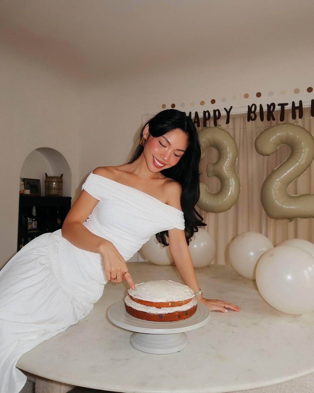 Number 0 Balloon 40 Inch - Cream Birthday Decoration for Milestone Celebrations