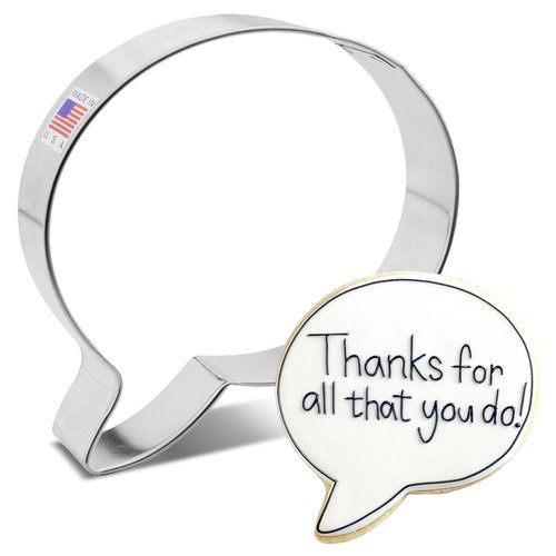 Ann Clark Speech Bubble Cookie Cutter 4-1/2" Made in USA
