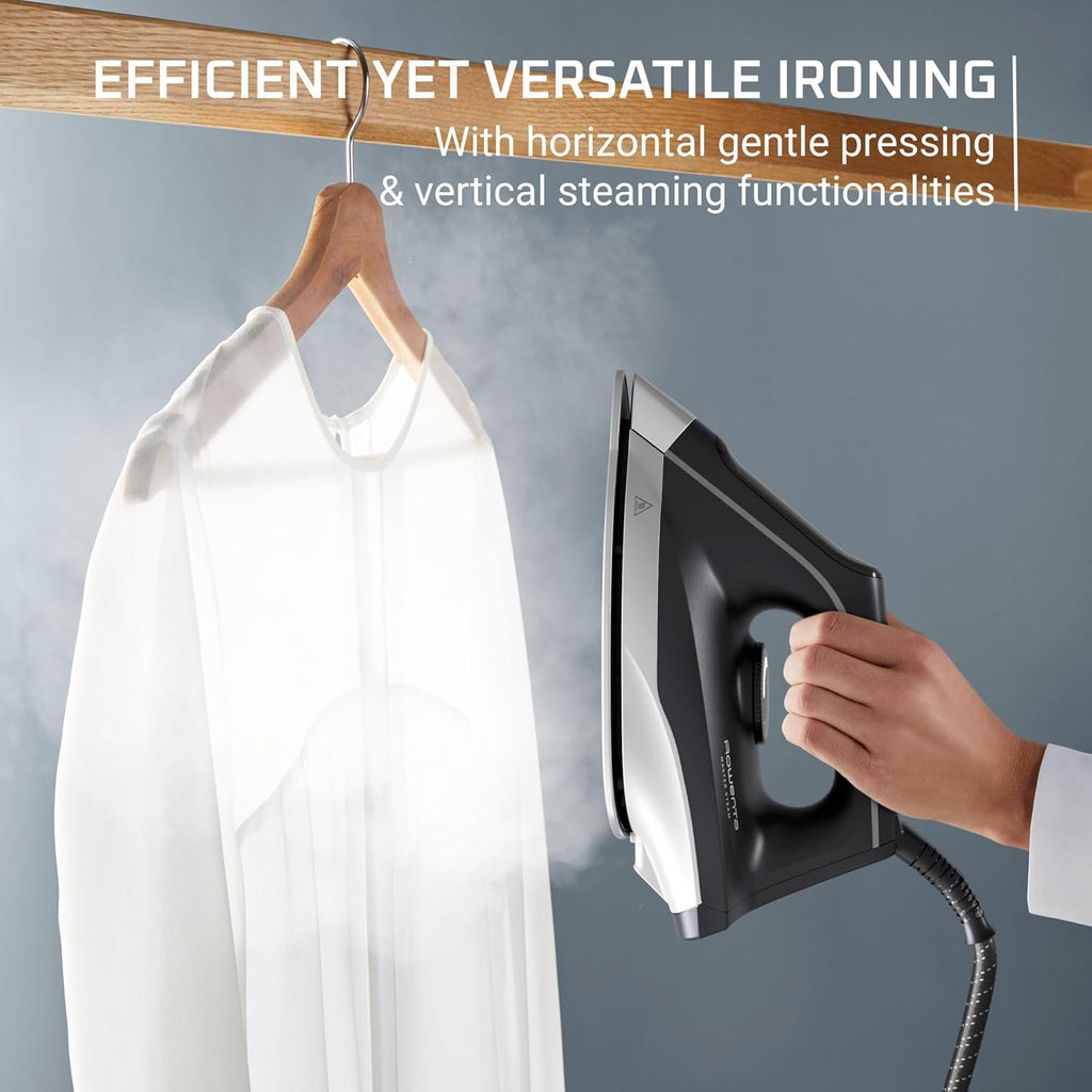 Rowenta Professional Steam Iron - Master Steam Station with Stainless Steel Soleplate, 1750 Watts, 57 Oz, Black/Green