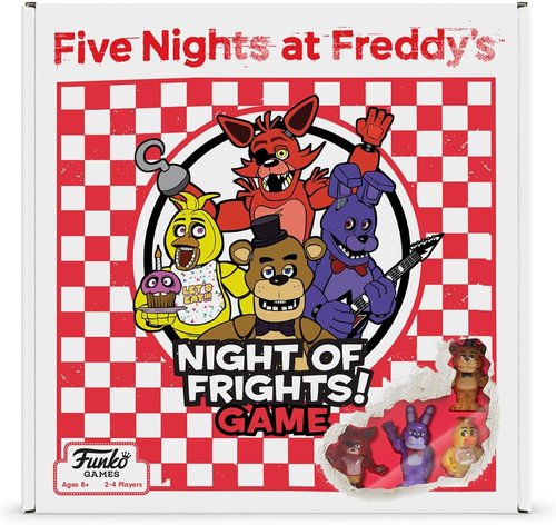 Funko Games Five Nights at Freddy's Night of Frights! Board Game - Includes 4 Sculpted Figures | 2-4 Players, Ages 8+