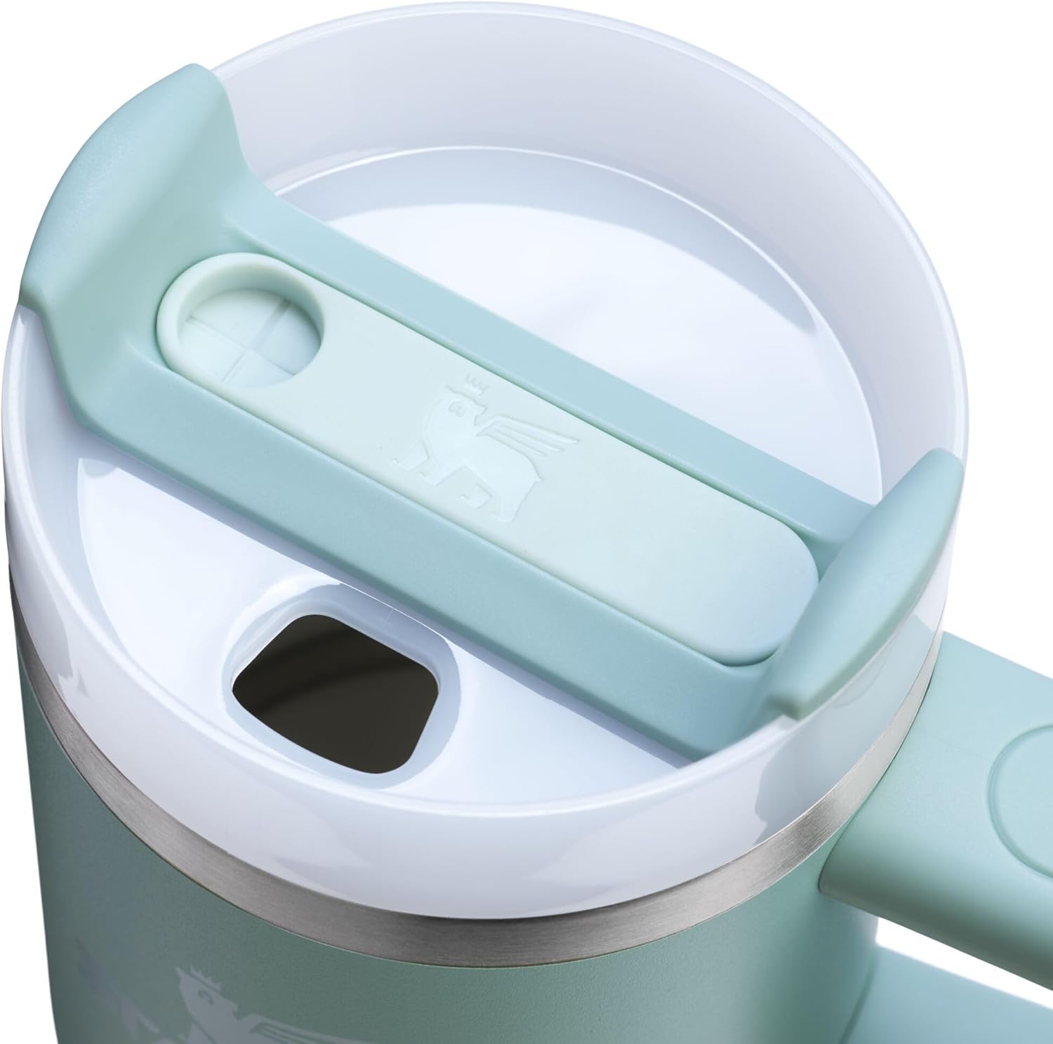 STANLEY Quencher H2.0 Tumbler - 14 oz Insulated Stainless Steel Cup with Handle & Straw | Seafoam Color