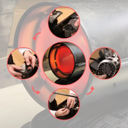 Huarntwo PP205 5/8" Rotor Kit & PP213 air filter for Air Heater HA3005 KFA1022 HA3014 710221010