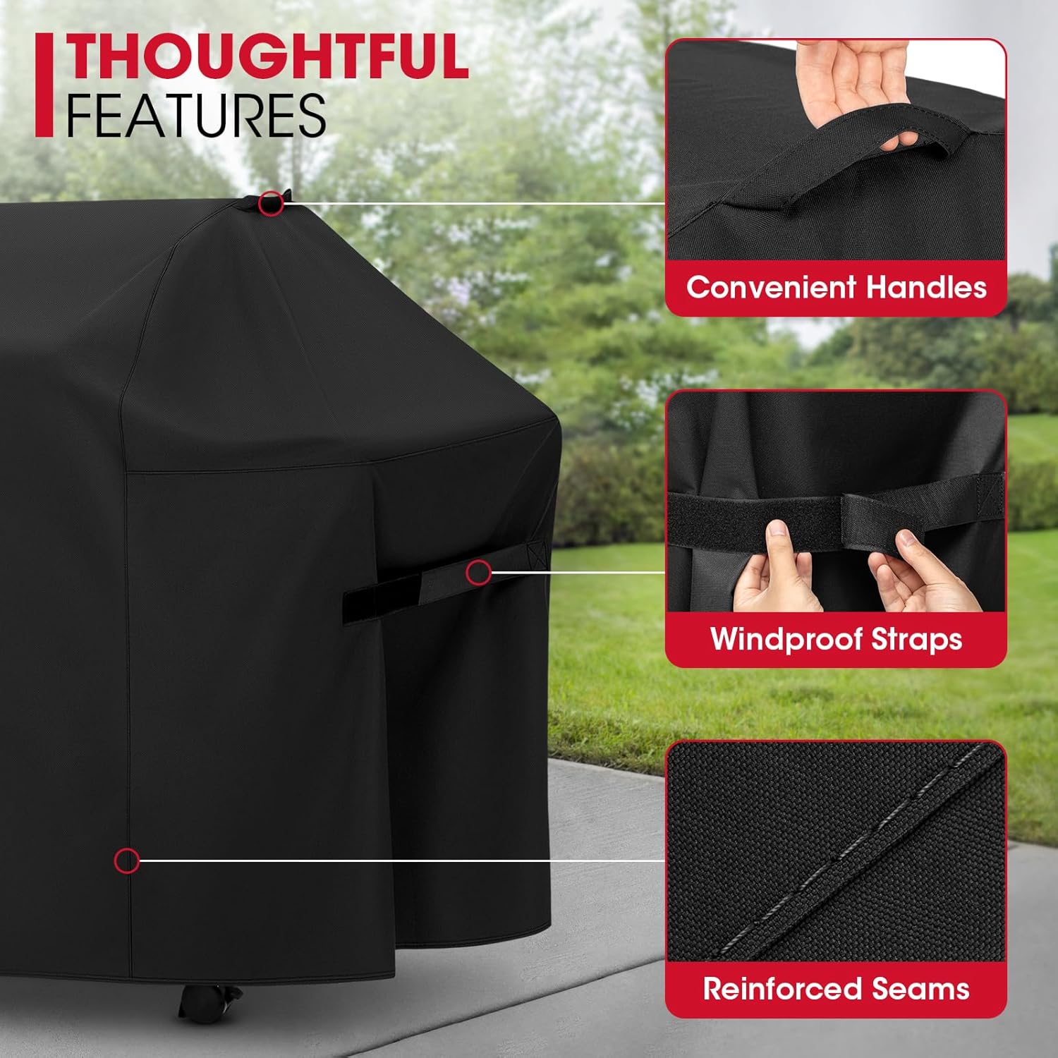 Unicook 52-Inch Grill Cover - Heavy-Duty Waterproof Protection for Weber Spirit 200/300 Series