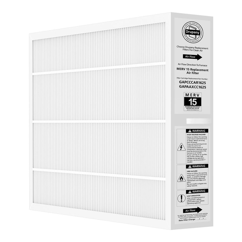 MERV 15 Replacement Filter Compatible with Carrier/Bryant GAPAAXCC1625 Infinity 16" x 25" Air Cleaner, Replaces GAPCCCAR1625, Actual Filter Size 17.2" × 24.5" × 3.5"