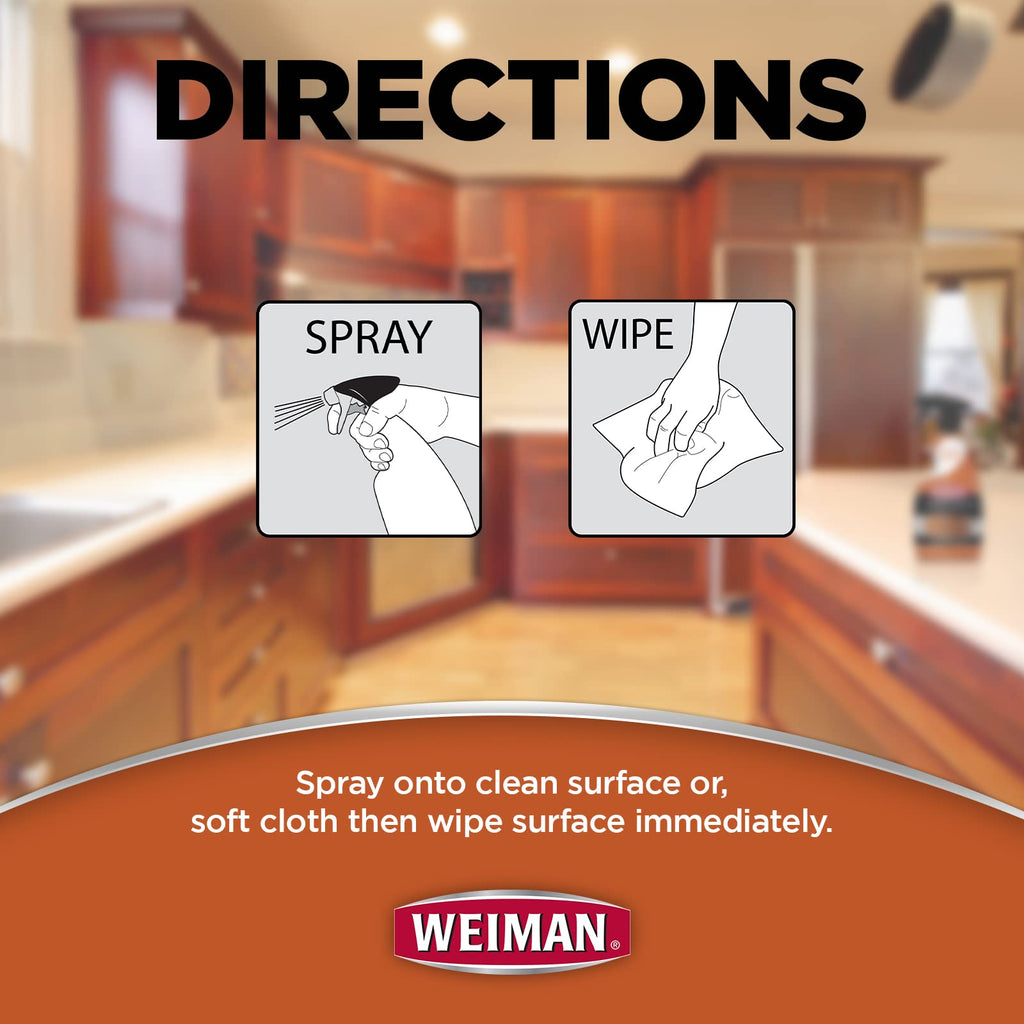 Weiman Wood Cleaner and Furniture Polish Spray - 16 Fluid Ounce