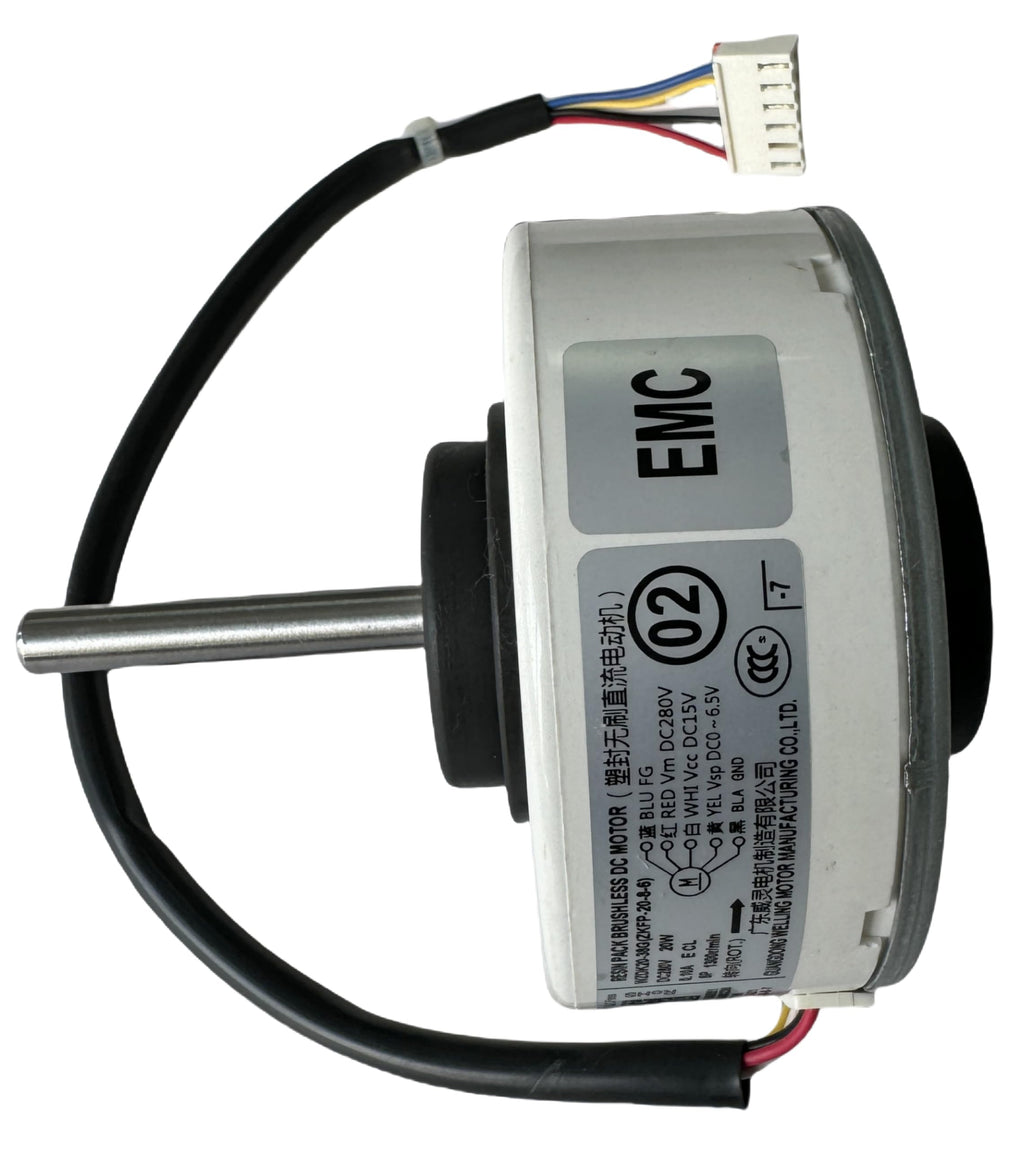 Air Conditioning Motor WZDK20-38G (ZKFP-20-8-6) OEM DC Brushless Fan Motor, 20W Inverter Air Conditioner Brushless DC Motor for Central air Conditioner, CCW 1300rpm DC280V 0.10A