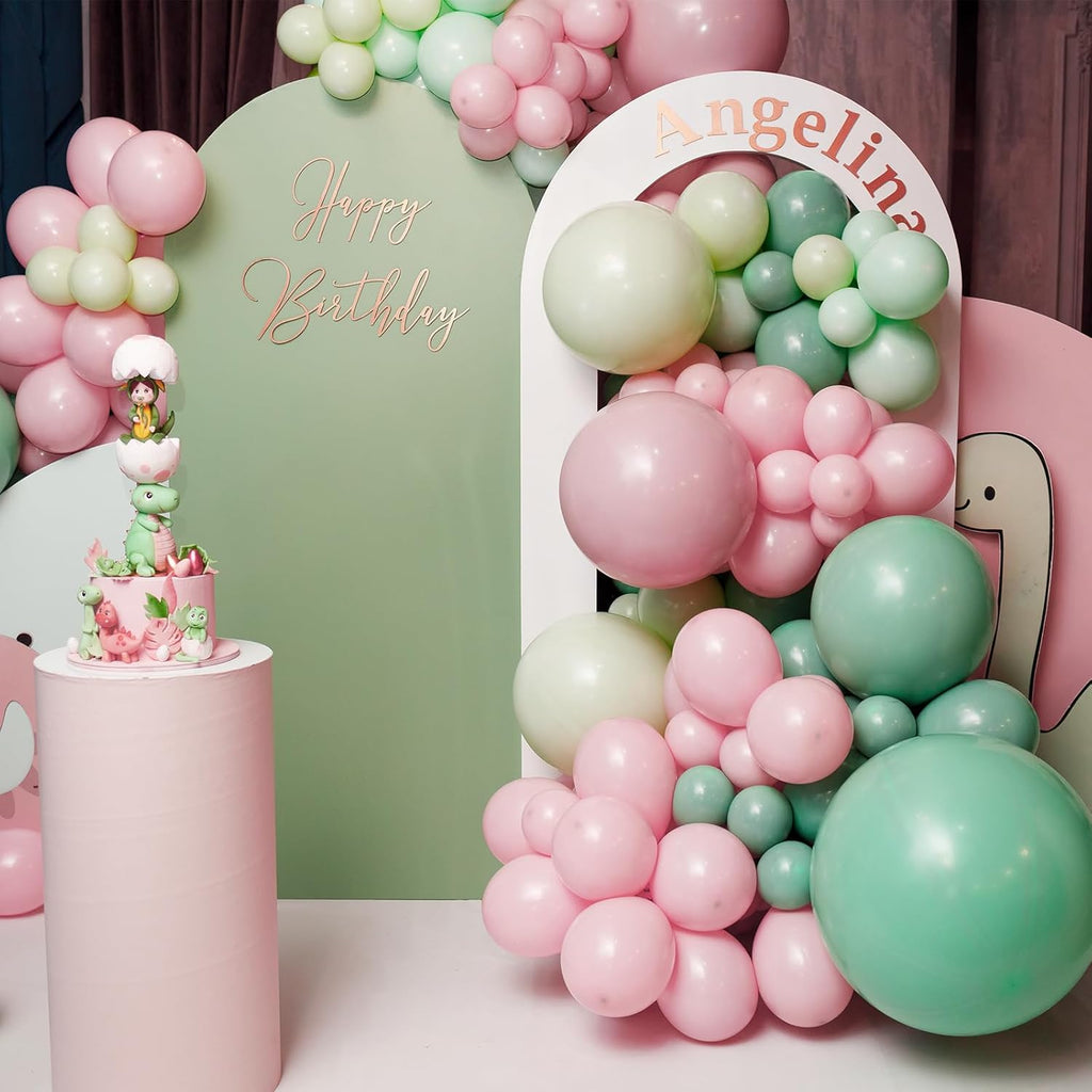RUBFAC Baby Pink Balloons - 135pcs in Various Sizes for Garland & Arch | Perfect for Weddings, Birthdays & Baby Showers