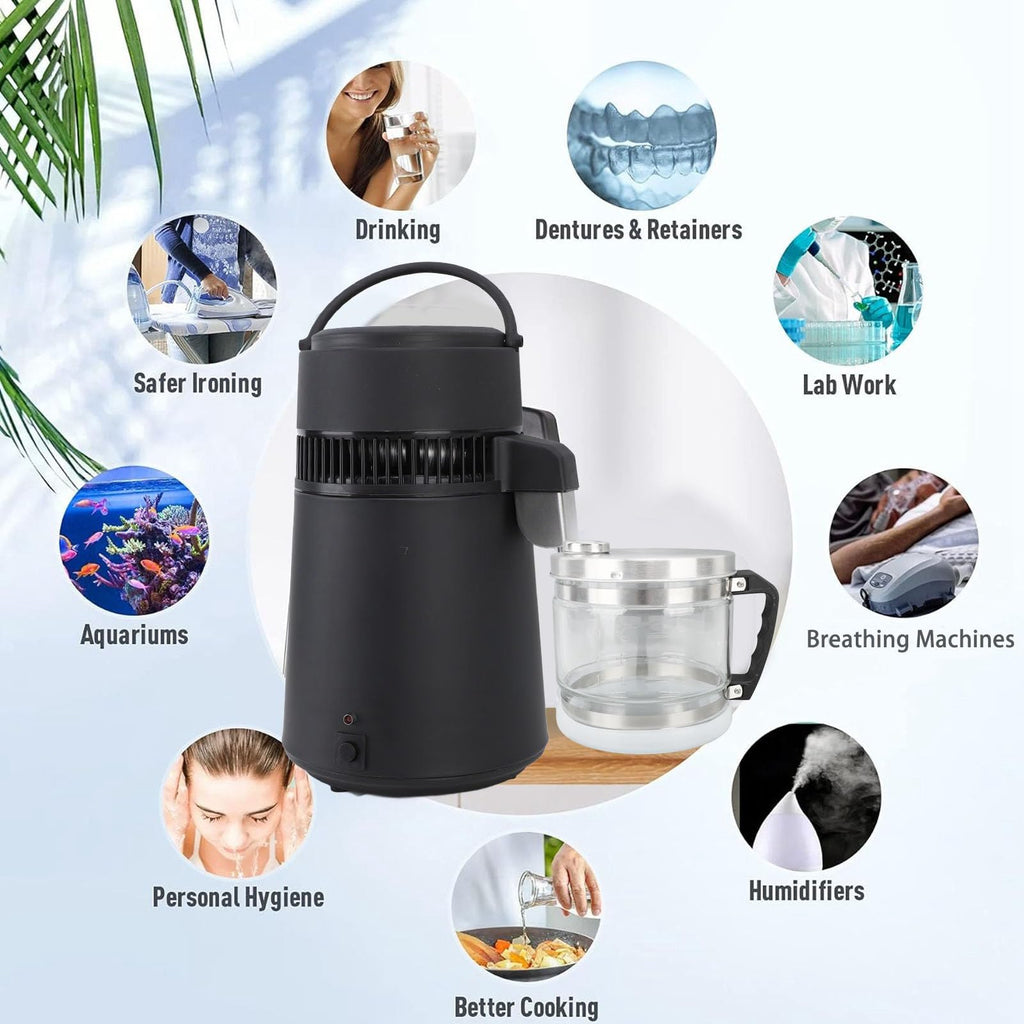 1 Gallon 4L Carafe for Countertop Distiller, Replacement Collection Bottle Water Container, Glass Jar for Home Beauty Water Distiller