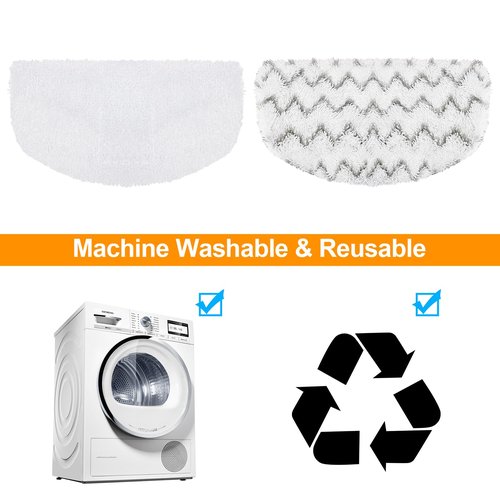 4 PACK Steam Mop Replacement Pads Compatible with Bissell Powerfresh Steam Mop 1940 1806 1544 2075 2685A 2181 2814 Series, Model 1940A 1940W 19405 2075A 2685A 5938, Microfiber Washable, Reusable